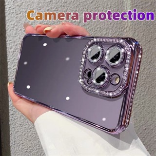 Luxu rious เคสใส แบบนิ่ม ป้องกันเลนส์กล้อง สําหรับ iphone 14 pro max 14 plus 11 12 13 pro max