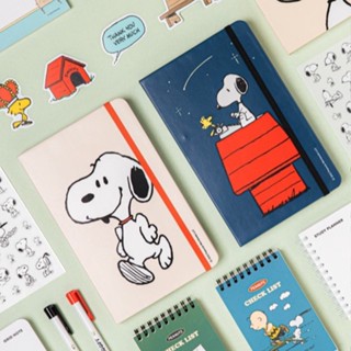 ( พร้อมส่ง ) Snoopy Notebook สมุดโน๊ตปกแข็งพร้อมที่คั่น