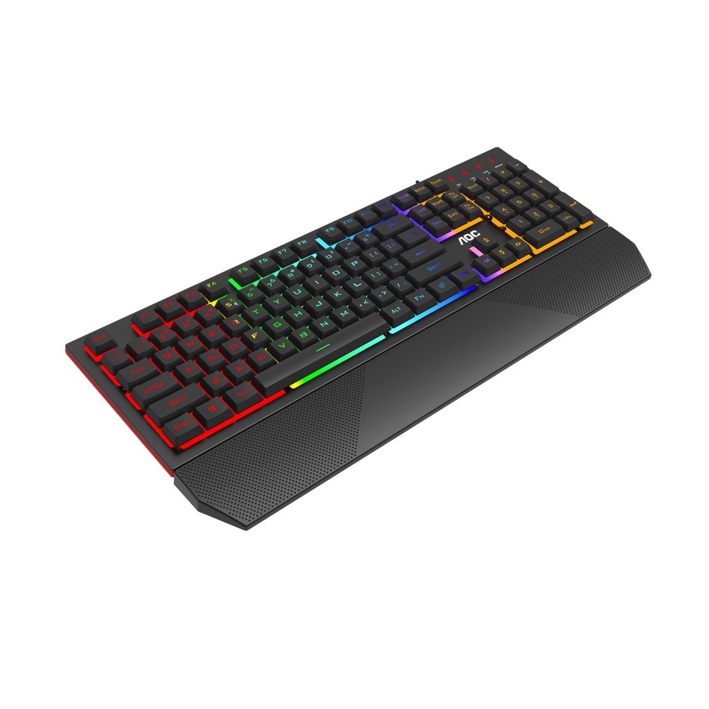 ️กรุงเทพฯด่วน1ชั่วโมง️ AOC GK200 Gaming Keyboard Rainbow LED Backlight GM200 4200 DPI RGB LIGHTING รับประกัน 2 ปี #7