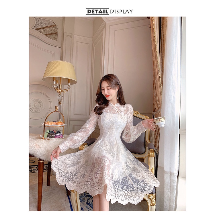 BElegant Fairy Dress French Style Designer Party Casual Long Sleeve Vintage Lace Dress Women'S Clothing Autumn 2022  #9