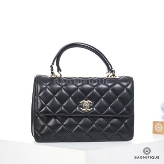 CHANEL TRENDY CC LARGE BLACK LAMB GHW