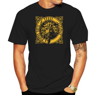 เสื้อสาวอวบ ของแท้ BLACK LABEL SOCIETY BLS Odin รื้อถอนทีมเสื้อยืดสีกรมท่า S-2XL ใหม่ฤดูร้อนแขนสั้นผ้าฝ้ายเสื้อยืด Fashi