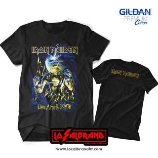 ✒Iron Maiden Live After Death Rock Metal เสื้อยืดวง Gildan ผ้าฝ้ายพรีเมี่ยม 100% โดย localbrand *u[