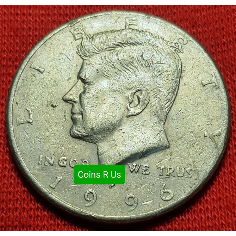 เหรียญต่างประเทศ อเมริกา half dollar ปี 1989 P,1996 P ขนาด 30.61 มม. ผ่านใช้น่าสะสม