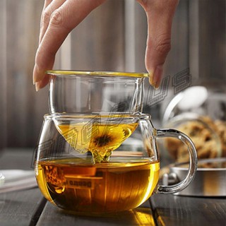 OnePlus [A658] แก้วชงชา พร้อมถ้วยกรองกากชาและฝากปิดในตัว สวยหรูดูแพง Glass teapot