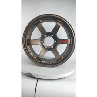 ล้อ KRW WHEEL TE37 flowforming 6h 139.7 ขอบ 18 กว้าง 9 6รู 139.7 ขอบ 18 หยอดแดง ล้อเบา 12900 ราคาต่อ 4วง