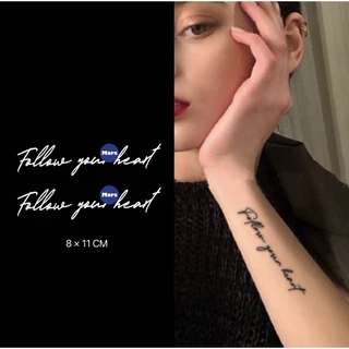Mars Tattoo NEW Technology Magic - ติดทนนาน 2 สัปดาห์ รอยสักชั่วคราว สติ๊กเกอร์รอยสัก คําคม X036