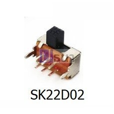 สวิทช์ เลื่อน Slide switch Toggle switch 6 ขา ขนาด 6x10.4mm #สวิทช์เลื่อน(6ขา,SK22D02) (1 ตัว)