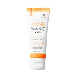 ￼ใหม่ โฟมฉัตร VC Vit C Acne Foam วิตซี แอคเน่โฟม สูตรลดสิว