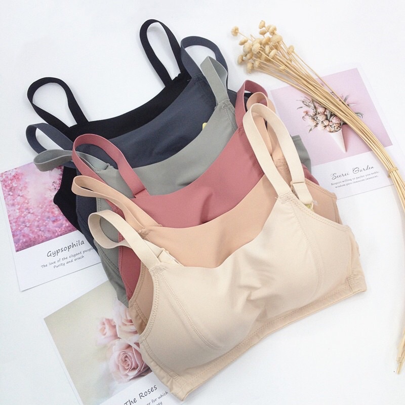 New 548#พร้อมส่ง34-42🎉บราไร้โครงฟองน้ำบาง เนื้อผ้านุ่มใส่สบายสุดๆ ทรงสวยเก็บข้างได้ดีเยี่ยม💕 คัฟBC