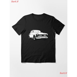 เสื้อยืดTee โลโก้ Classic Volvo Amazon Illustration Essential T-Shirt เสื้อยืดพิมพ์ลาย เสื้อยืดโลโก้รถ