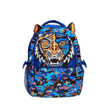 Smiggle HEY THERE NAVY TIGER CLASSIC ATTACHABLE BACKPACK CLASSIC