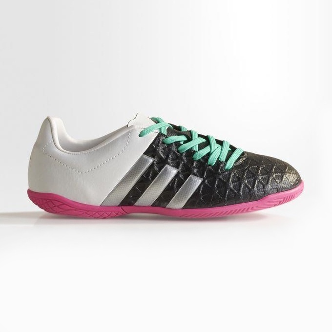 Adidas รองเท้าฟุตบอลเด็ก / ฟุตซอลเด็ก Ace 15.4 IN Kids | Core Black/Matte Silver/White ( AF5043 )