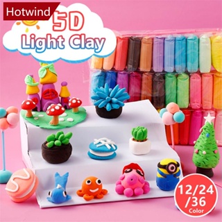 Hotwind ดินน้ํามันโพลิเมอร์ แบบนิ่ม 12 24 36 สี หลากสี ของเล่นสําหรับเด็ก H2L4