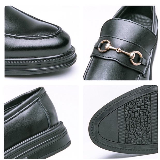 รองเท้าหนังผู้ชายคาดเหล็ก Vida รุ่น Hazel Loafer