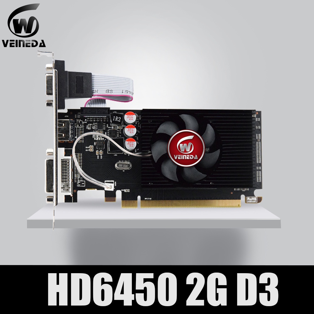 Original GPU Veineda Graphics Cards HD6450 2GB DDR3 Graphic Video Card ...