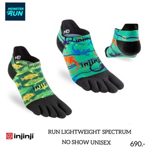 ถุงเท้าวิ่งแยกนิ้ว Injinji Run Lightweight Spectrum No Show Unisex