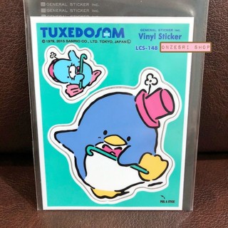 Sanrio Vinyl Sticker สติกเกอร์กันน้ำสีสดใส ลาย Tuxedo Sam ตกแต่งสิ่งต่าง ๆ ได้ ทนทานมาก ขนาด 8 x 10 ซม.