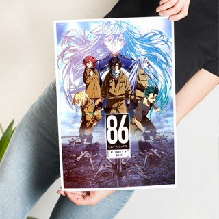 86 Eighty Six Poster การ์ตูนสุดโด่งดังที่ถูกนำไปดัดแปลงเป็นอนิเมะ ในปี 2021 ภาพขนาด 33X48 cm