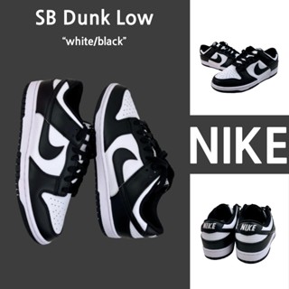 （ยิงจริง）Nike SB Dunk low white black ของแท้100%💯รองเท้าผ้าใบ รองเท้า รองเท้าวิ่ง รองเท้า nike-1-4