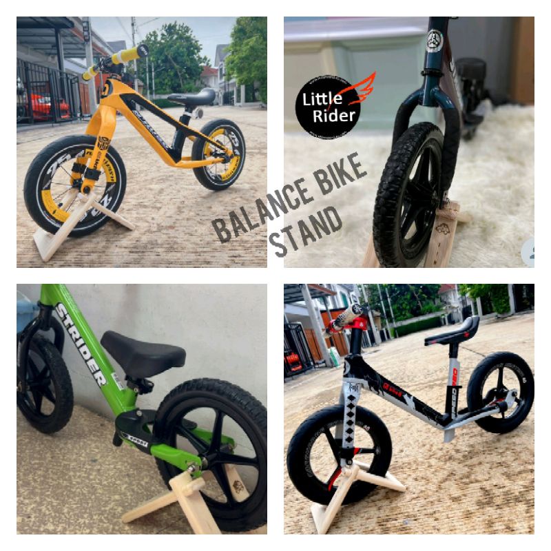 ที่ตั้ง แท่นวาง จักรยานขาไถทุกยี่ห้อ สลักชื่อ งานคราฟท์ แฮนด์เมด  balance bike stand