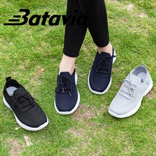 Batavia NEW 36-40 รองเท้ากีฬา รองเท้ากีฬาสตรี รองเท้าลำลอง ส้นเตี้ย ตาข่ายถัก กันกระแทก น้ำหนักเบา ใส่สบาย D6