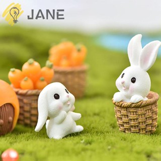 Jane ตุ๊กตากระต่ายเรซิ่นขนาดเล็ก Diy สําหรับตกแต่งสวนจิ๋วบ้าน