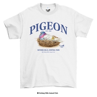 เสื้อยืดลาย PIGEON ( นกพิราบ ) Classic Cotton Unisex by 【Nothing Hills】