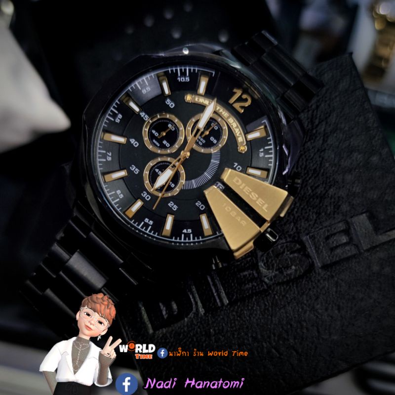 DIESEL MEGA CHIEF CHRONOGRAPH BLACK  DZ4338