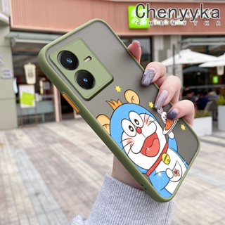 เคสโทรศัพท์มือถือ ซิลิโคนนิ่ม ใส กันกระแทก กันรอยกล้อง ลายการ์ตูนโดราเอมอนน่ารัก สําหรับ vivo Y22 2022 Y22s