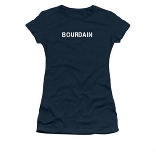 Bourdain Womens T-Shirt เสื้อ ยืด ผู้ชาย เสื้อครอปสายฝอ