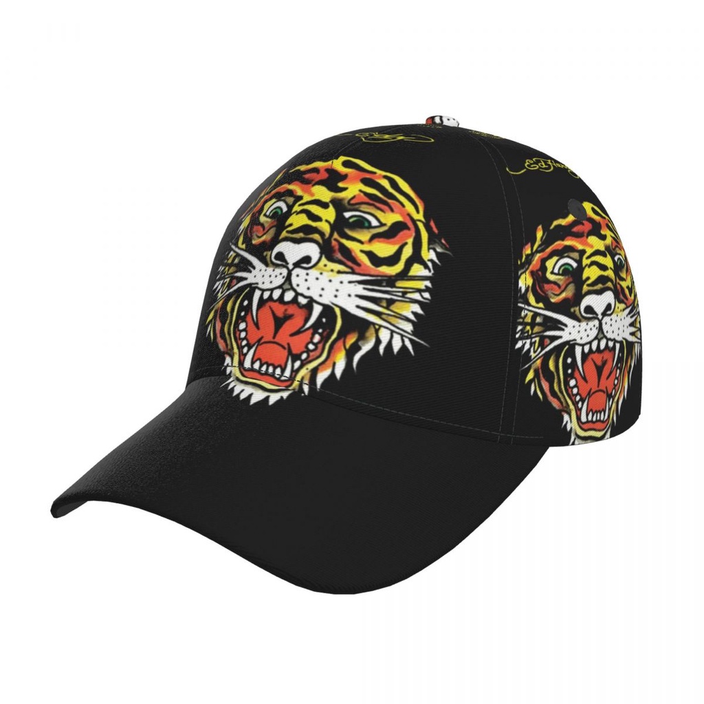 Ed Hardy (2) แฟชั่นโค้ง Brim เบสบอลหมวก Casual Street Dance หมวก All-Match Unisex Sun หมวกเต็มกรอบพิ