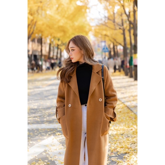 Minnie trenchcoat เทรนโค้ท รุ่นมินนี่  สี MOCCA