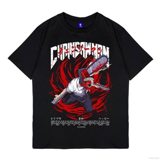 เสื้อยืดแขนสั้นลําลอง ทรงหลวม พิมพ์ลายอนิเมะ Chainsaw Man DENJI พลัสไซซ์ แฟชั่นสําหรับผู้ชาย และผู้หญิง