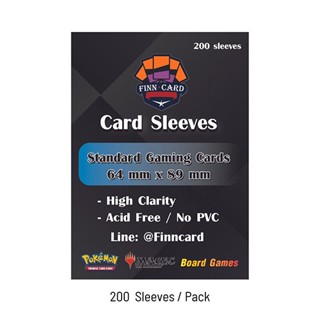 Finncard Sleeve Standard Gaming Card 200 Pcs 64x89mm ซองใส่การ์ด FCSGC2006489 (การ์ด)