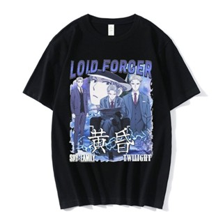 【Harajuku Style】 Anime Spy X Family Loid Forger Graphics T-Shirt Manga Cosplay Summer Male Short Sleeve T-Shirts Oversiz