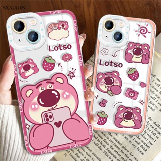 Compatible With Samsung Galaxy A10S A10 A22 A03 A03S A20S A20 A30 A30S A50 A50S 4G 5G เคสซัมซุง สำหรับ Soft TPU ใส Case Strawberry Bear เคส เคสโทรศัพท์ เคสมือถือ เคสนิ่ม Full Cover