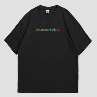 [COD]เสื้อยืด พิมพ์ลาย Distro Introvert vibes Words DUMORTIERITE สําหรับผู้ชาย