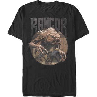 Rancor Star Wars T-Shirt เสือยืดผู้ชาย เสื้อยืดวินเทจ เสื้อวินเทจผญ เสื้อยืดเข้ารูป