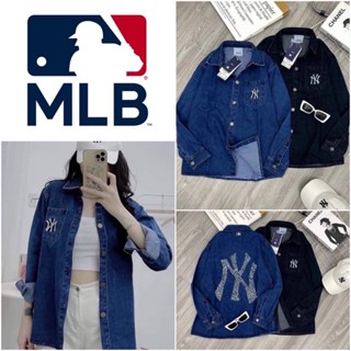 เสื้อเชิ๊ตผ้ายีนส์แขนยาว MLB