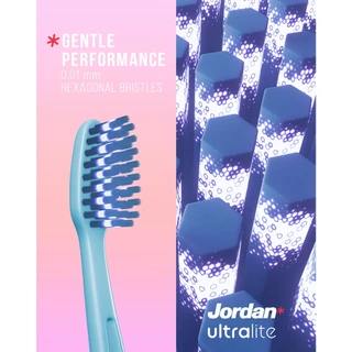[คละสี] Jordan จอร์แดน แปรงสีฟันผู้ใหญ่ รุ่น Ultralite 0.01 mm.