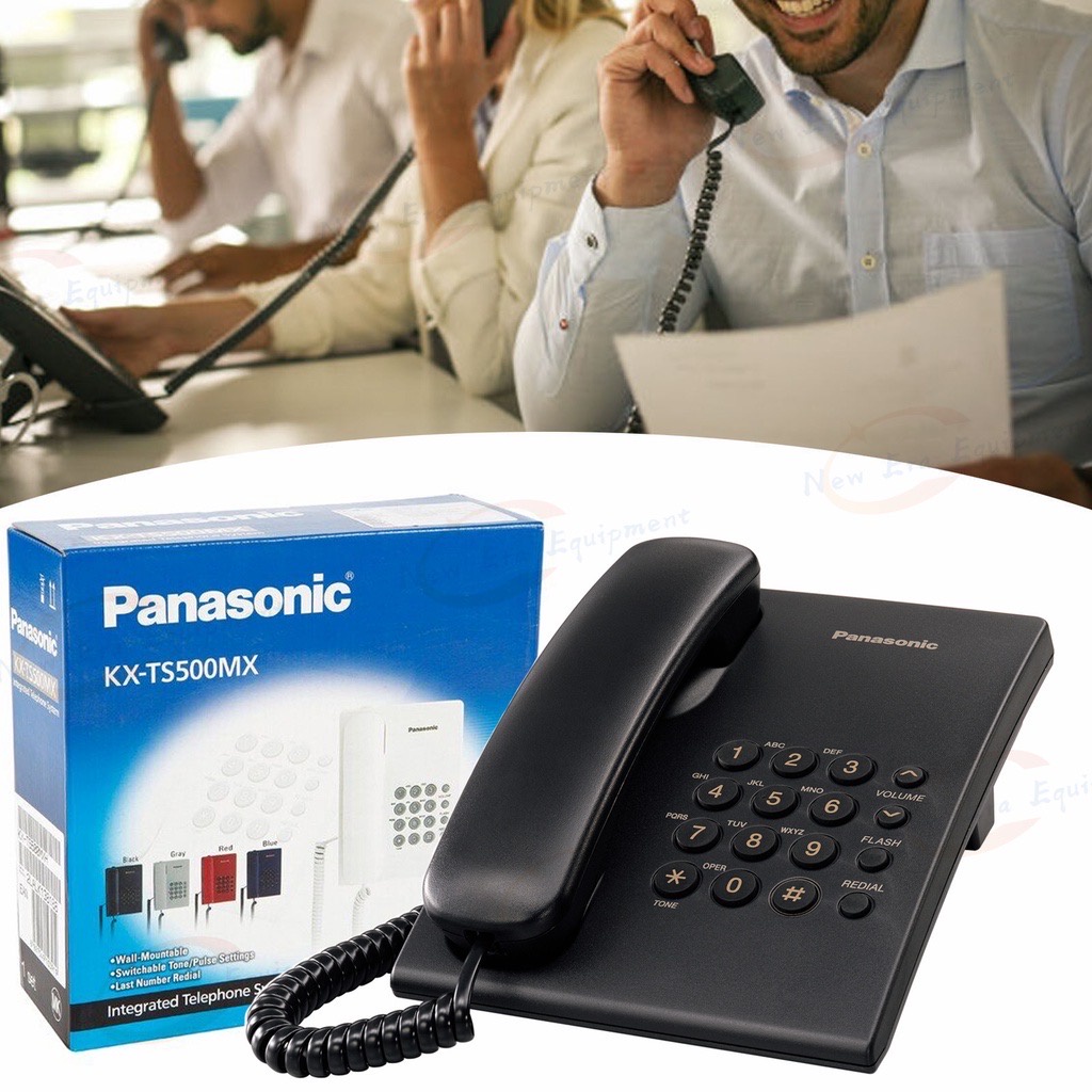 พร้อมส่ง Panasonic โทรศัพท์บ้าน โทรศัพท์มีสาย โทรศัพท์สำนักงาน รุ่น KX-TS500 เครื่องโทรศัพท์บ้าน สำน