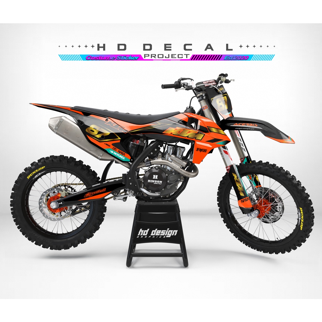 สติ๊กเกอร์ DECAL KTM 250 2017-2018 /KTMSIXDAY/KTM 85 COSTUME DESIGN