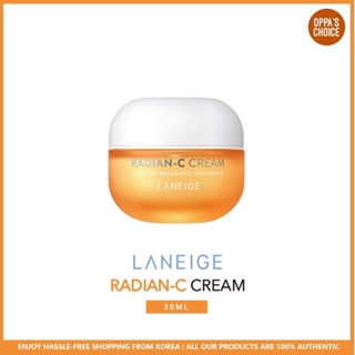 [แท้/พร้อมส่ง] LANEIGEลาเนจ RADIAN-C CREAMครีม 30ML (JAR TYPE) with Gifts