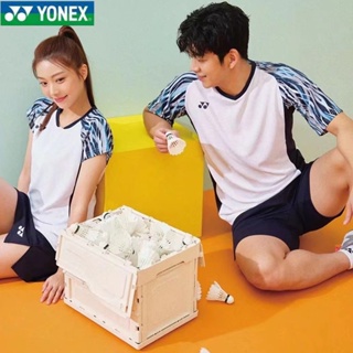 Yonex เสื้อแบดมินตัน แขนสั้น แห้งเร็ว ระบายอากาศ สําหรับผู้ชาย และผู้หญิง ฝึกซ้อมแบดมินตัน