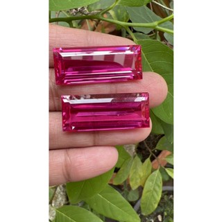 Synthetic Lab Ruby Baguette 13x32 - 83cts(2pcs)