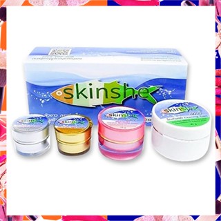 Skinshe สกินซี | ครีมหน้าใส แก้ ฝ้า-กระ รอยดำ  ผิวหน้าดูอ่อนกว่าวัย 1 เซต (4อย่าง) ของแท้100%