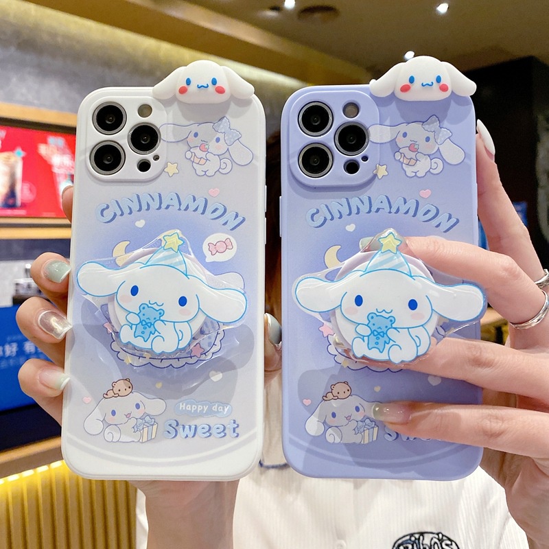 การ์ตูน Cinnamoroll พร้อมวงเล็บเคสโทรศัพท์สําหรับ Realme C100 C85 16 15T 14x 13 12 11 10 9i C71 C75x