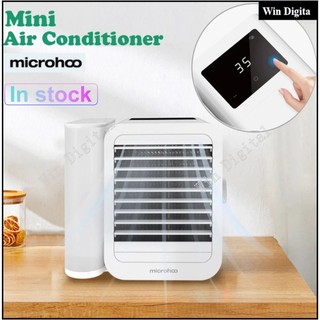 Microhoo 3 In 1 Mini Air Conditioner Water Cooling Fan Portable USB Charging Personal Humidifier