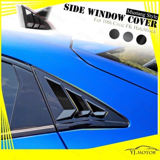 ฝาครอบกระจกมองหลัง คาร์บอนไฟเบอร์ ทรงสามเหลี่ยม สําหรับ Honda Civic FK 10th Civic Hatchback 2016-2021 Side Window Cover Louver